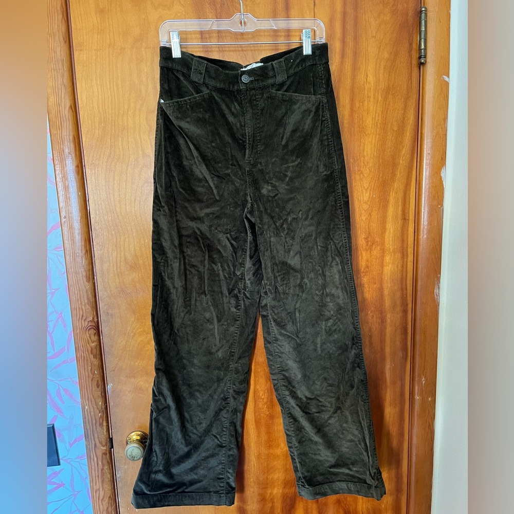 Madewell Emmett 2.0 wide leg corduroy pants 28